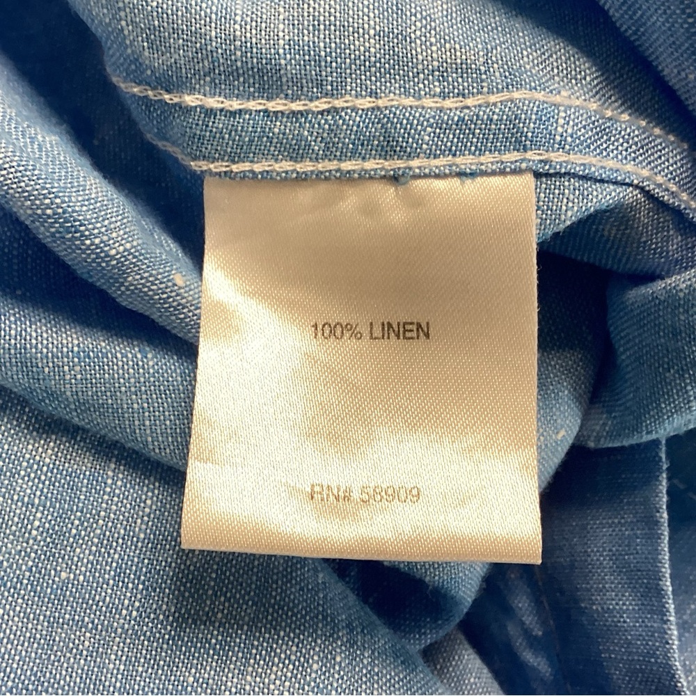 Cremieux Linen Button Down Shirt XXL - Picture 9 of 10